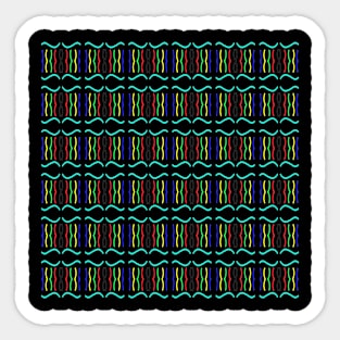 Intriguing Colorful Curves Pattern Sticker